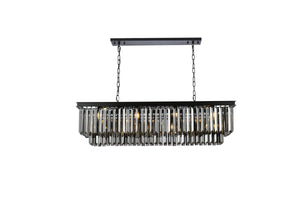 Elegant Lighting - 1232D50MB-SS/RC - 12 Light Chandelier - Sydney - Matte Black