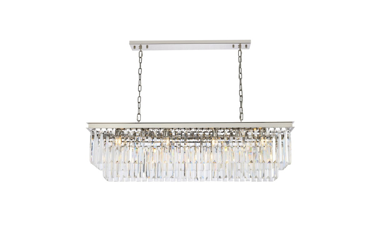 Elegant Lighting - 1232D50PN/RC - 12 Light Chandelier - Sydney - Polished Nickel