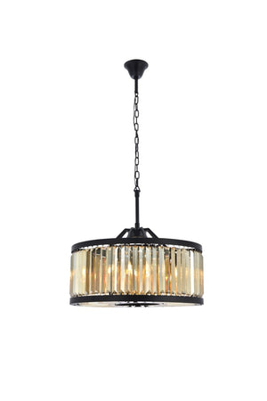 Elegant Lighting - 1233D28MB-GT/RC - Eight Light Chandelier - Chelsea - Matte Black