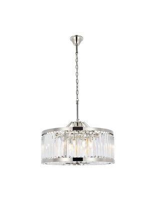 Elegant Lighting - 1233D28PN/RC - Eight Light Chandelier - Chelsea - Polished Nickel