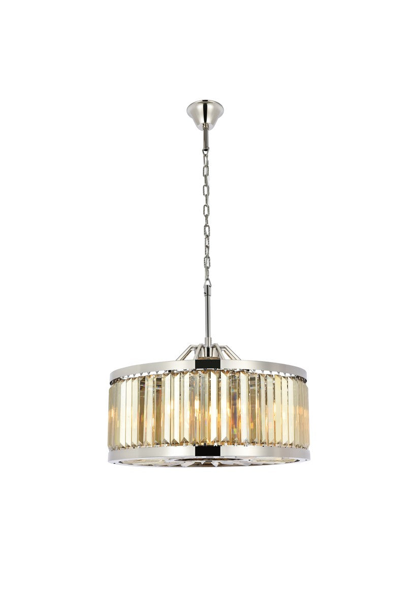 Elegant Lighting - 1233D28PN-GT/RC - Eight Light Chandelier - Chelsea - Polished Nickel