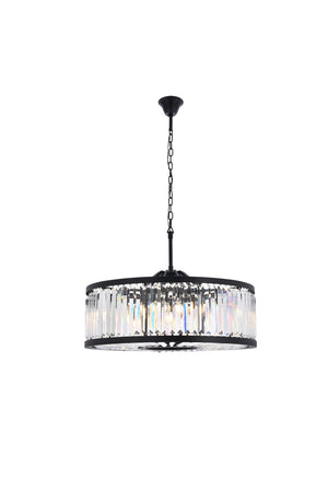 Elegant Lighting - 1233D35MB/RC - Ten Light Chandelier - Chelsea - Matte Black