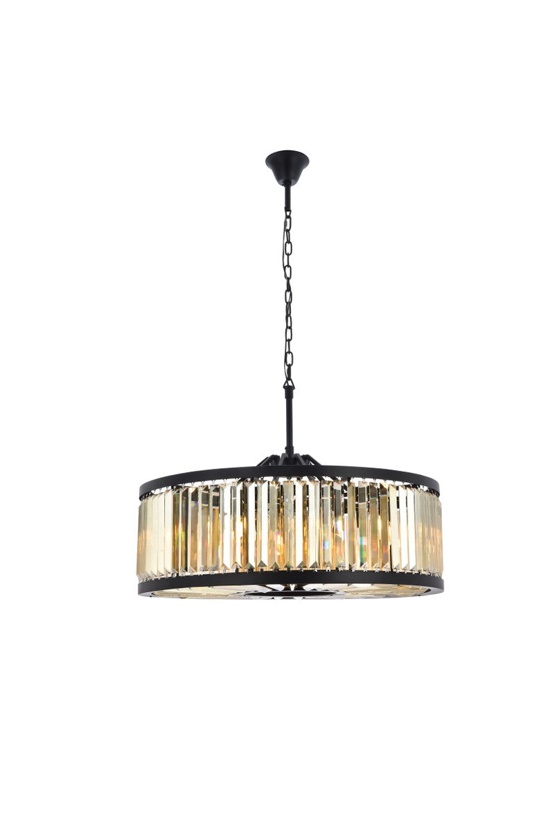 Elegant Lighting - 1233D35MB-GT/RC - Ten Light Chandelier - Chelsea - Matte Black