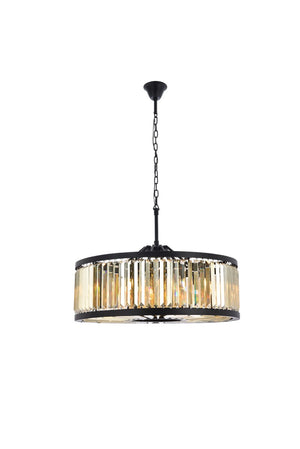 Elegant Lighting - 1233D35MB-GT/RC - Ten Light Chandelier - Chelsea - Matte Black