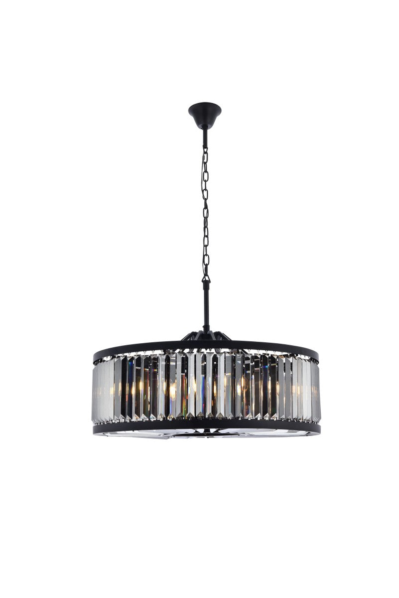 Elegant Lighting - 1233D35MB-SS/RC - Ten Light Chandelier - Chelsea - Matte Black