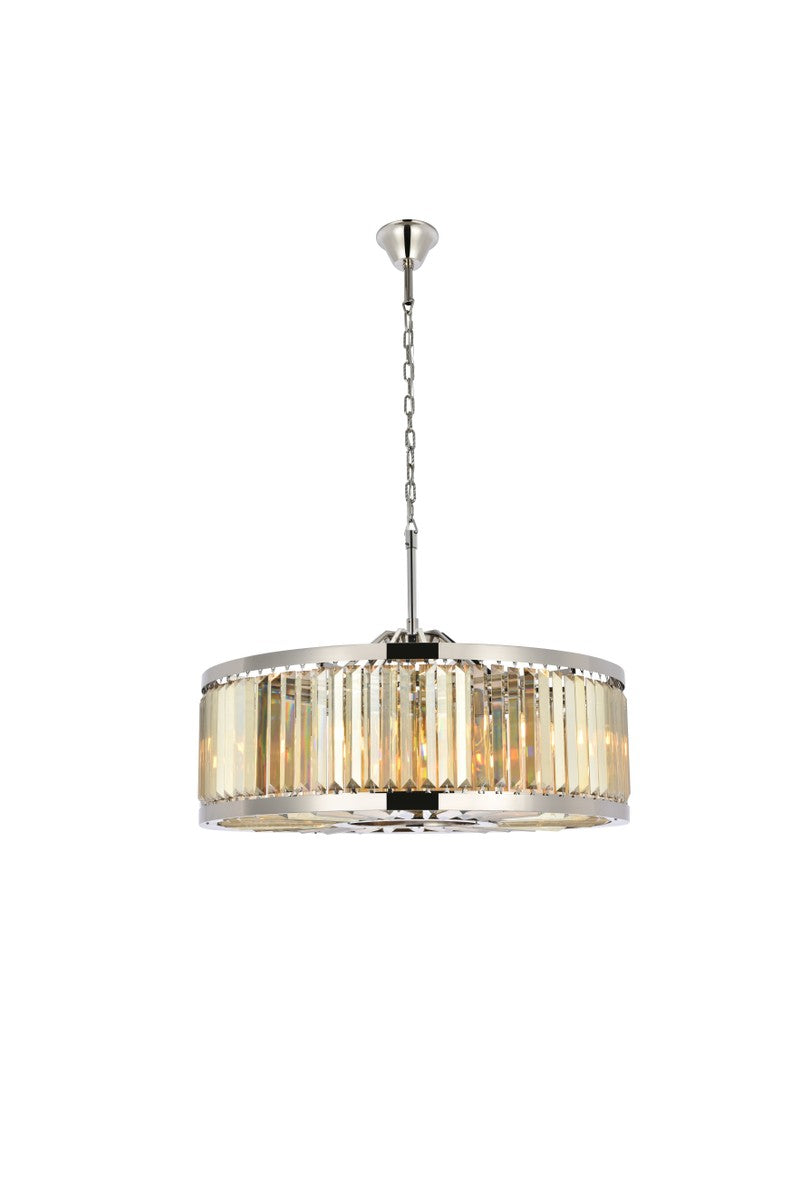 Elegant Lighting - 1233D35PN-GT/RC - Ten Light Chandelier - Chelsea - Polished Nickel