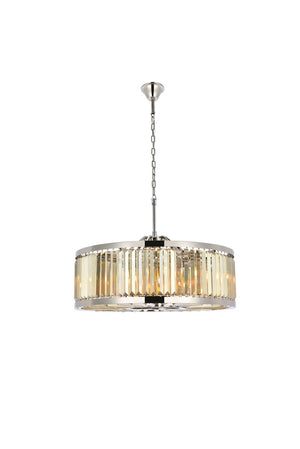 Elegant Lighting - 1233D35PN-GT/RC - Ten Light Chandelier - Chelsea - Polished Nickel