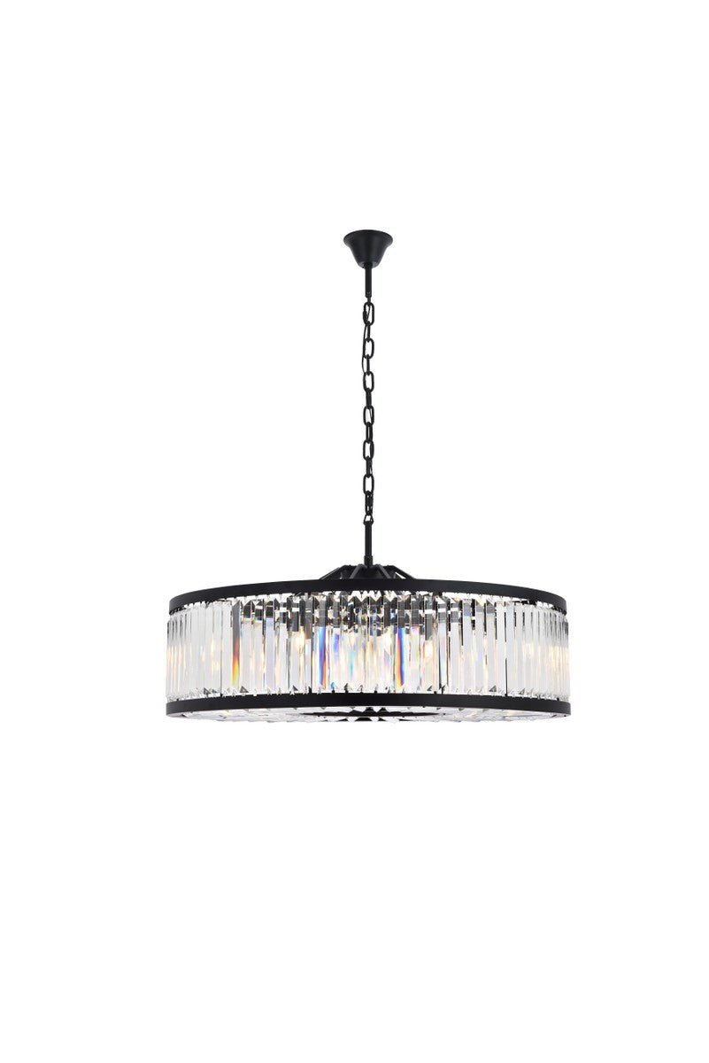 Elegant Lighting - 1233G43MB/RC - Ten Light Chandelier - Chelsea - Matte Black