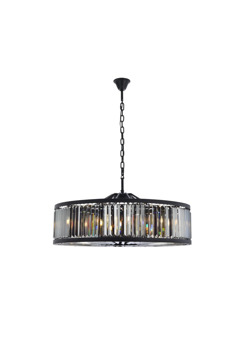 Elegant Lighting - 1233G43MB-SS/RC - Ten Light Chandelier - Chelsea - Matte Black