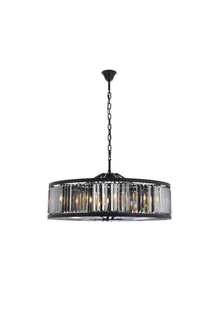 Elegant Lighting - 1233G43MB-SS/RC - Ten Light Chandelier - Chelsea - Matte Black