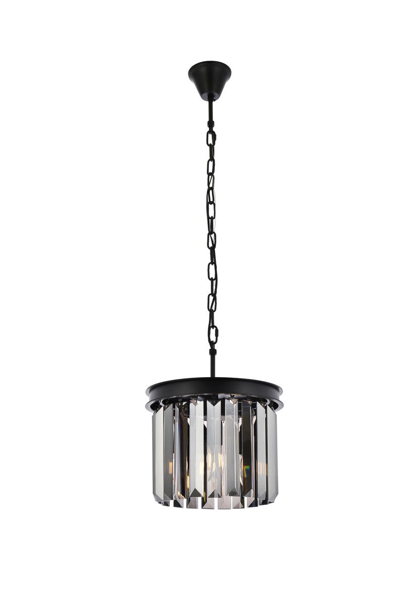 Elegant Lighting - 1238D12MB-SS/RC - Three Light Pendant - Sydney - Matte Black