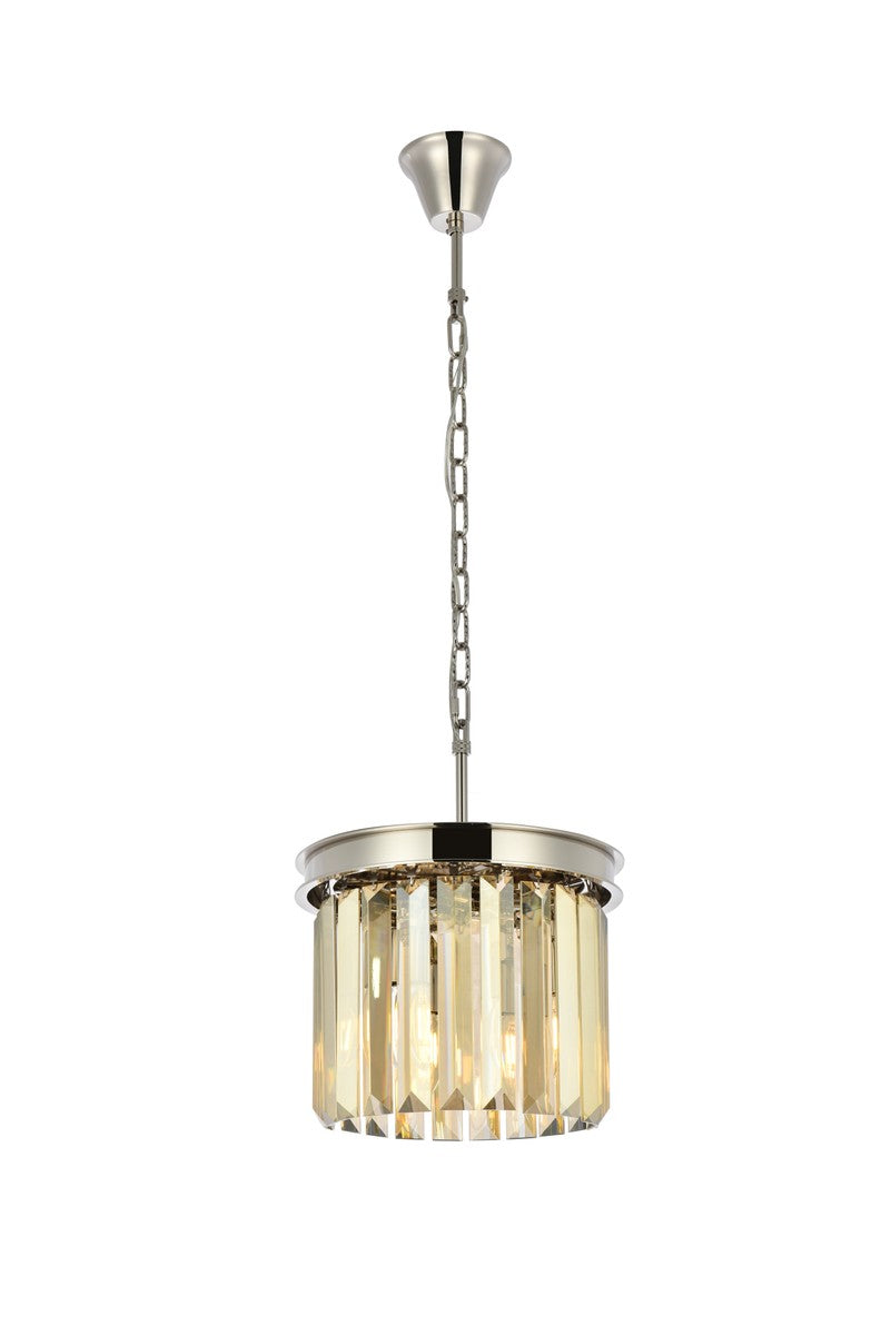 Elegant Lighting - 1238D12PN-GT/RC - Three Light Pendant - Sydney - Polished Nickel