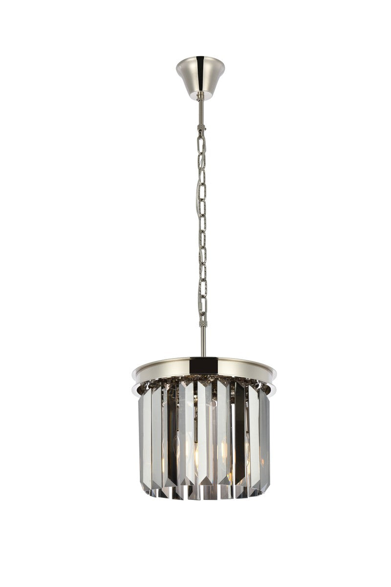 Elegant Lighting - 1238D12PN-SS/RC - Three Light Pendant - Sydney - Polished Nickel