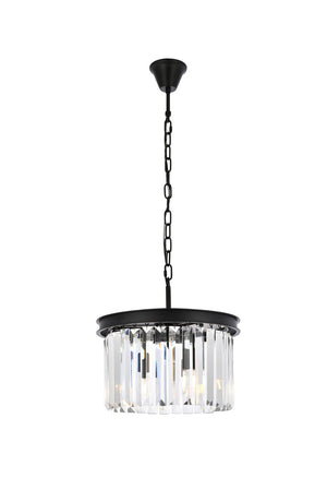 Elegant Lighting - 1238D16MB/RC - Three Light Pendant - Sydney - Matte Black