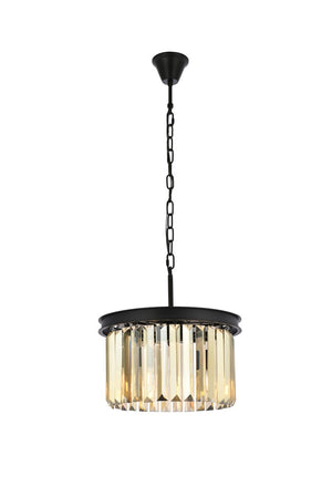 Elegant Lighting - 1238D16MB-GT/RC - Three Light Pendant - Sydney - Matte Black