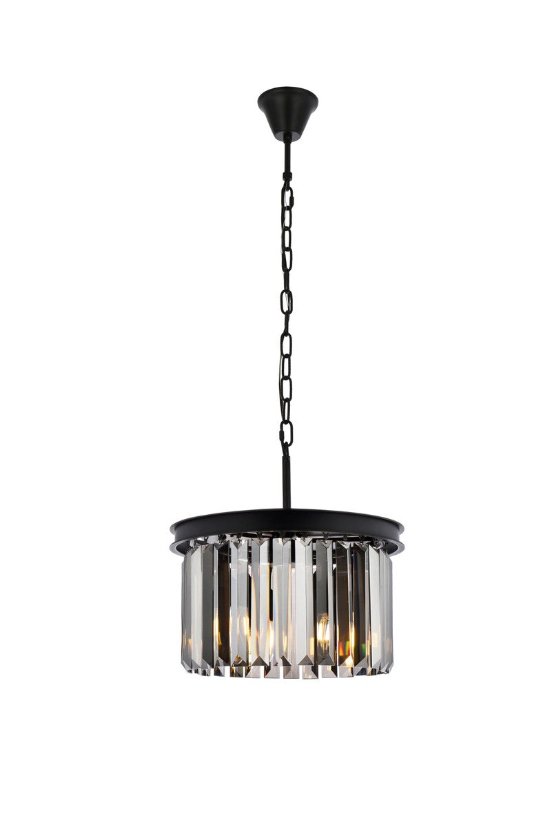 Elegant Lighting - 1238D16MB-SS/RC - Three Light Pendant - Sydney - Matte Black