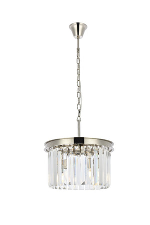 Elegant Lighting - 1238D16PN/RC - Three Light Pendant - Sydney - Polished Nickel