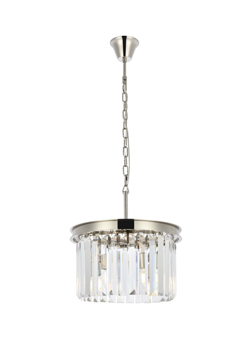 Elegant Lighting - 1238D16PN/RC - Three Light Pendant - Sydney - Polished Nickel