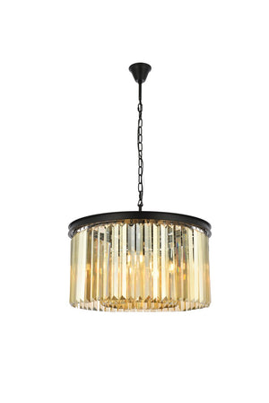 Elegant Lighting - 1238D26MB-GT/RC - Eight Light Chandelier - Sydney - Matte Black