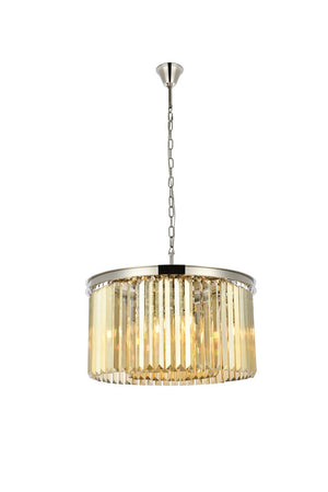 Elegant Lighting - 1238D26PN-GT/RC - Eight Light Chandelier - Sydney - Polished Nickel