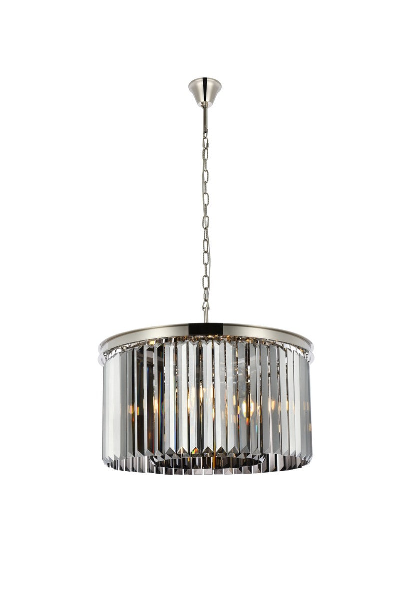 Elegant Lighting - 1238D26PN-SS/RC - Eight Light Chandelier - Sydney - Polished Nickel