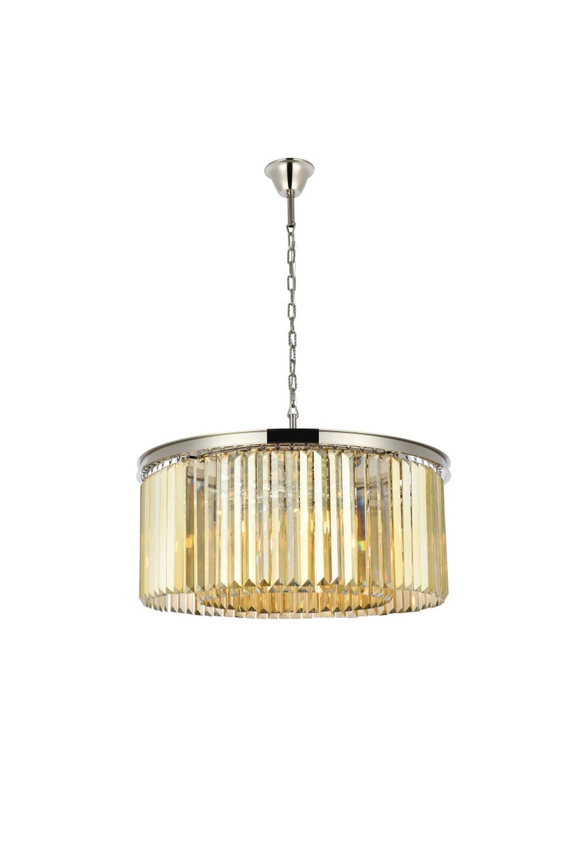 Elegant Lighting - 1238D31PN-GT/RC - Eight Light Chandelier - Sydney - Polished Nickel