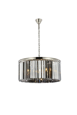 Elegant Lighting - 1238D31PN-SS/RC - Eight Light Chandelier - Sydney - Polished Nickel