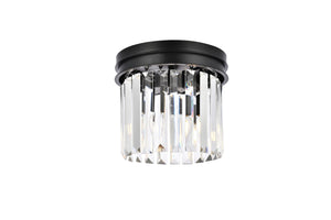 Elegant Lighting - 1238F12MB/RC - Three Light Flush Mount - Sydney - Matte Black