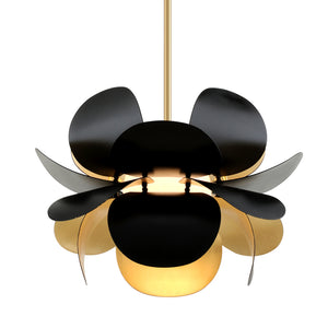 Corbett Lighting - 308-41-GL/SBK - One Light Chandelier - Ginger - Gold Leaf/Soft Black Combo