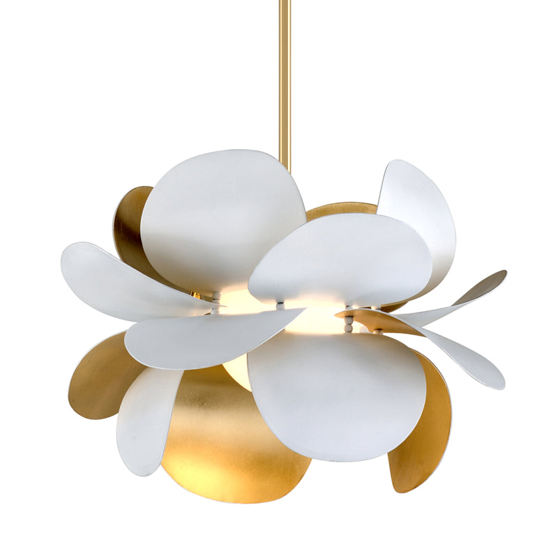 Corbett Lighting - 314-41-GL/SWH - One Light Chandelier - Ginger - Gold Leaf/Soft White Combo