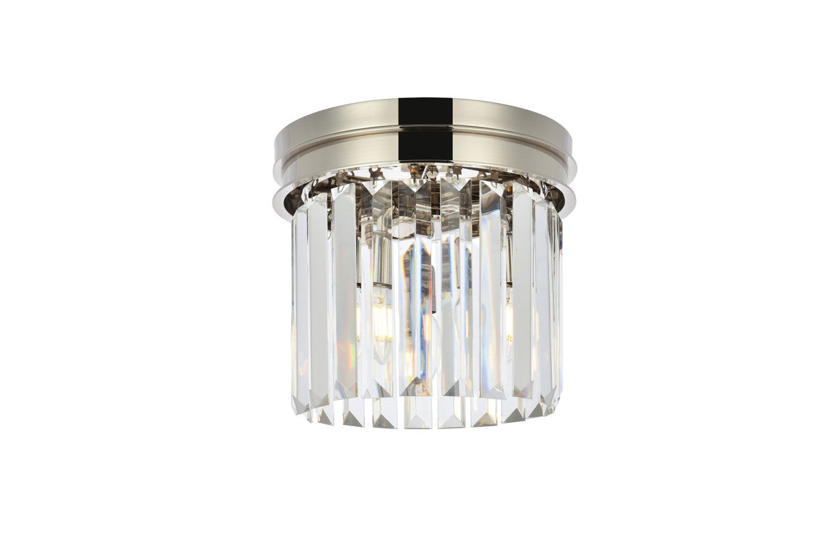 Elegant Lighting - 1238F12PN/RC - Three Light Flush Mount - Sydney - Polished Nickel