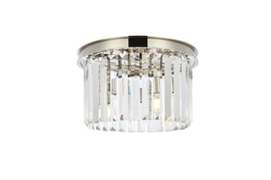 Elegant Lighting - 1238F16PN/RC - Three Light Flush Mount - Sydney - Polished Nickel