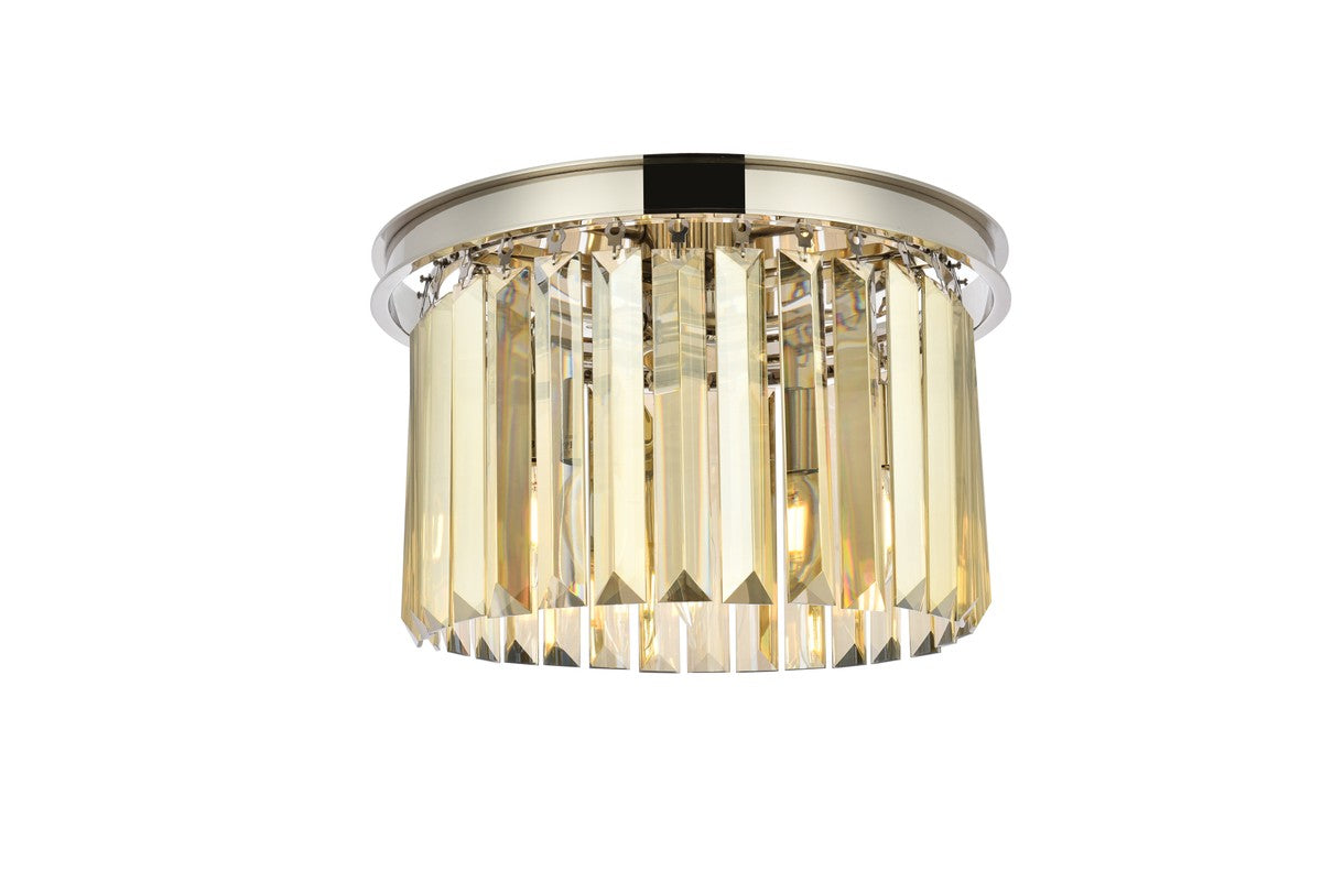 Elegant Lighting - 1238F16PN-GT/RC - Three Light Flush Mount - Sydney - Polished Nickel