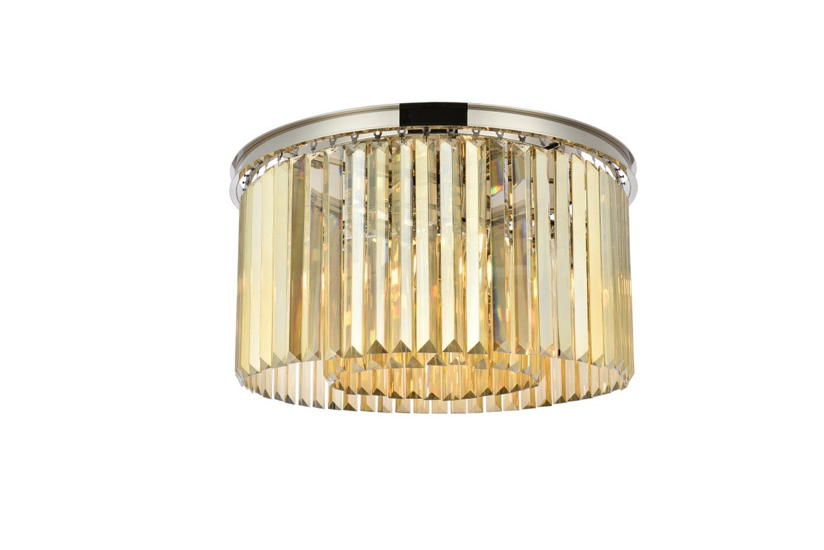 Elegant Lighting - 1238F26PN-GT/RC - Eight Light Flush Mount - Sydney - Polished Nickel