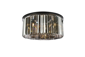 Elegant Lighting - 1238F31MB-SS/RC - Eight Light Flush Mount - Sydney - Matte Black