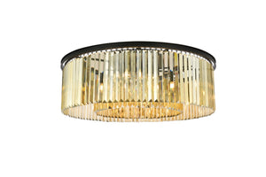 Elegant Lighting - 1238F43MB-GT/RC - Ten Light Flush Mount - Sydney - Matte Black