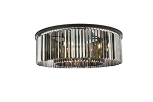 Elegant Lighting - 1238F43MB-SS/RC - Ten Light Flush Mount - Sydney - Matte Black