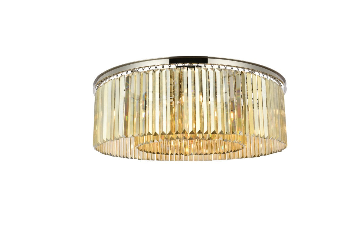 Elegant Lighting - 1238F43PN-GT/RC - Ten Light Flush Mount - Sydney - Polished Nickel