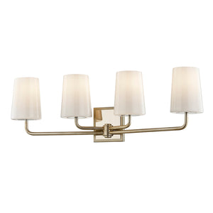 Troy Lighting - B7694-WSL/PN - Four Light Bath and Vanity - Simone - Warm Silver Leaf