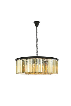 Elegant Lighting - 1238G43MB-GT/RC - Ten Light Chandelier - Sydney - Matte Black