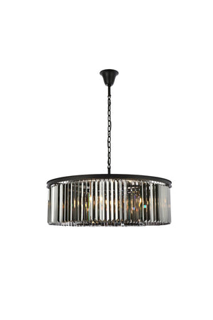 Elegant Lighting - 1238G43MB-SS/RC - Ten Light Chandelier - Sydney - Matte Black