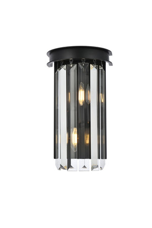 Elegant Lighting - 1238W8MB/RC - Two Light Wall Sconce - Sydney - Matte Black