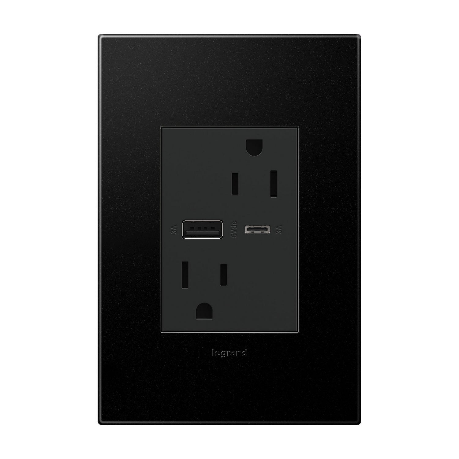 Legrand - ARTRUSB156ACG4 - Dual-Usb, Tamper-Resistant, Hybrid, Outlet - Adorne - Graphite