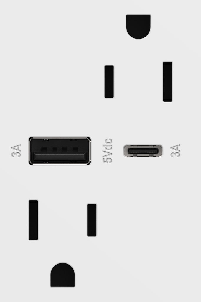 Legrand - ARTRUSB156ACW4 - 15A Tamper-Resistant Ultra-Fast USB Type-A/C Outlet - adorne - White