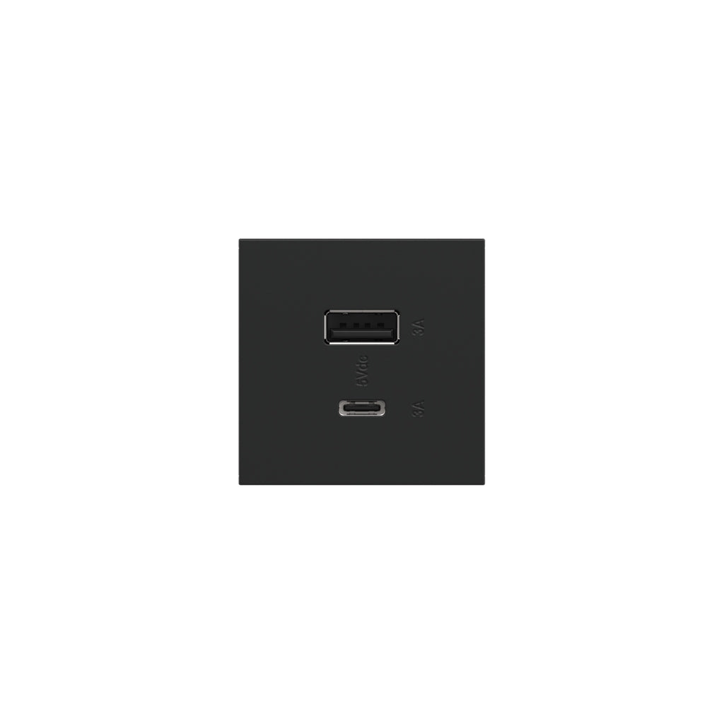 Legrand - ARUSB2AC6G4 - Ultra-Fast USB Type-A/C Outlet Module - adorne - Graphite