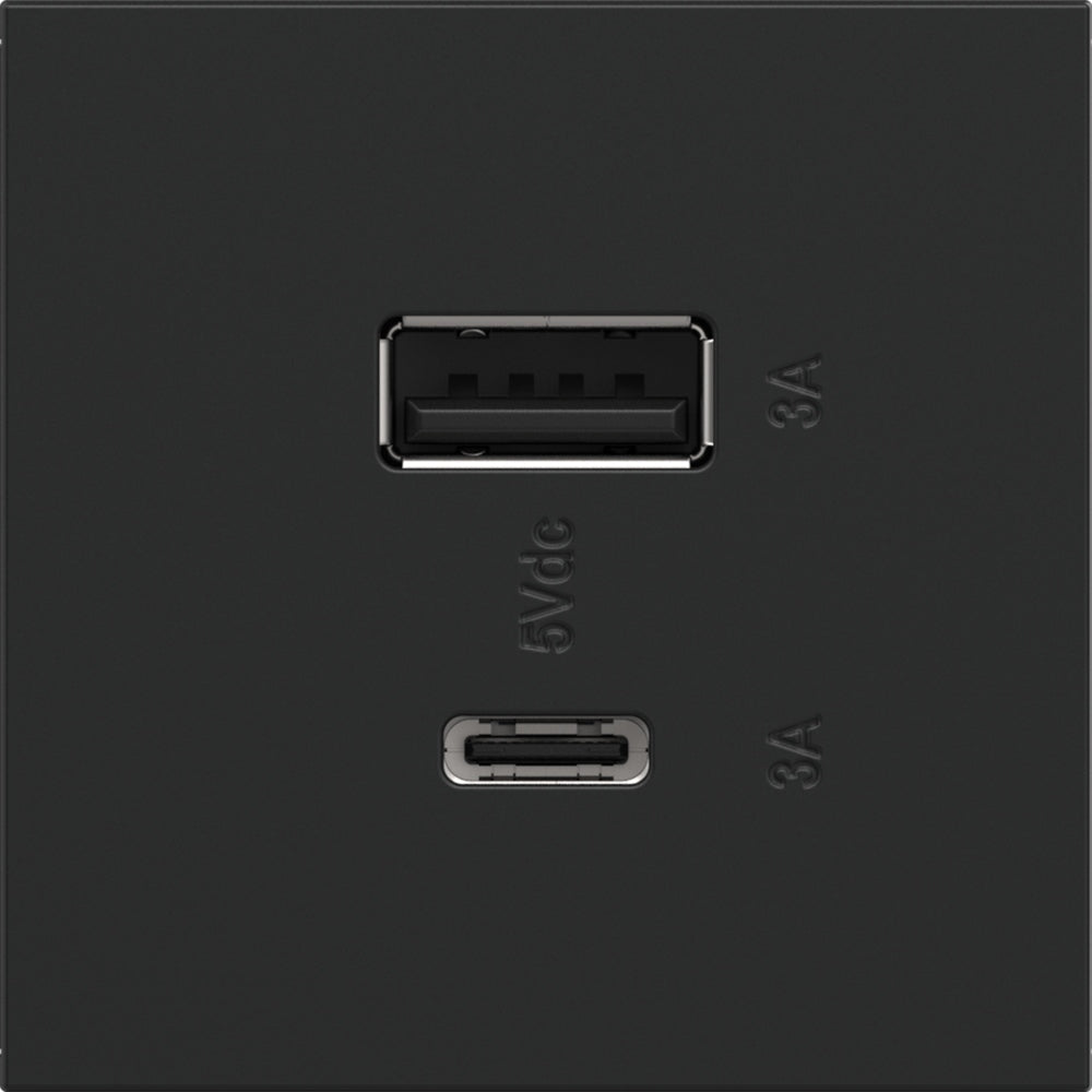 Legrand - ARUSB2AC6G4 - Ultra-Fast USB Type-A/C Outlet Module - adorne - Graphite