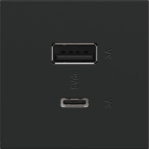 Legrand - ARUSB2AC6G4 - Ultra-Fast USB Type-A/C Outlet Module - adorne - Graphite