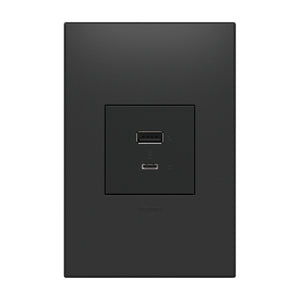 Legrand - ARUSB2AC6G4 - Ultra-Fast USB Type-A/C Outlet Module - adorne - Graphite