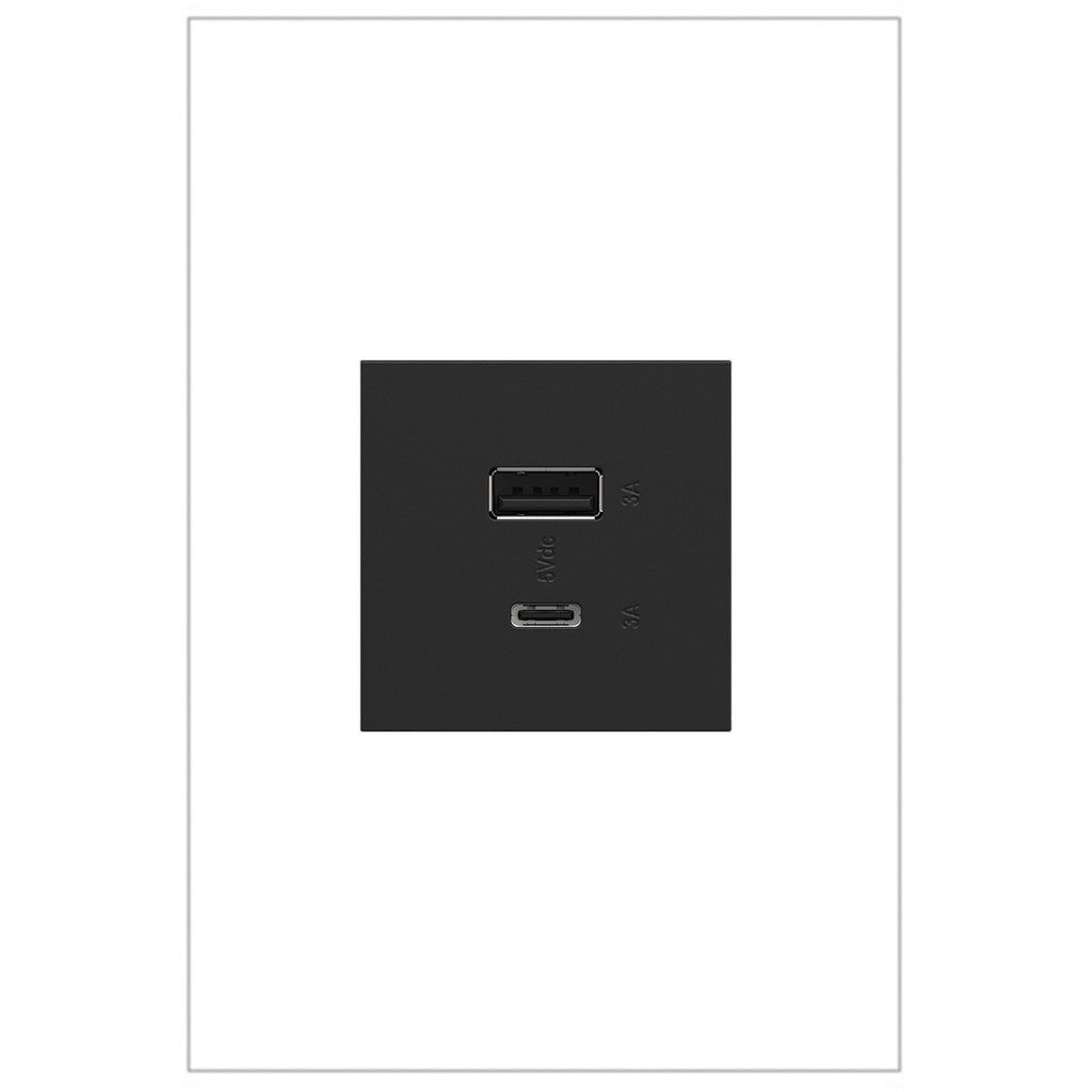 Legrand - ARUSB2AC6G4 - Ultra-Fast USB Type-A/C Outlet Module - adorne - Graphite