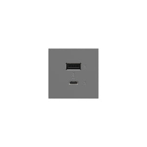Legrand - ARUSB2AC6M4 - Ultra-Fast USB Type-A/C Outlet Module - adorne - Magnesium